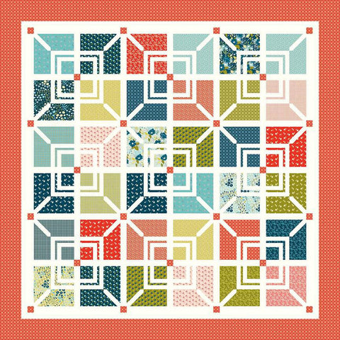 Squared Xs 4 Quilt PATTERN P157 by Sandy Gervais - Riley Blake Designs - INSTRUCTIONS Only - Piecing Fat Quarter Friendly