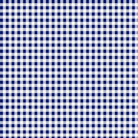 Dots and Stripes and More PRINTED Mini Gingham 28895 N Navy White - QT Fabrics - Check Checks Checkered - Quilting Cotton Fabric