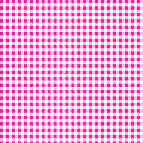 SALE Dots and Stripes and More Brights PRINTED Mini Gingham 28895 P Pink White - QT Fabrics - Checks Checkered - Quilting Cotton Fabric