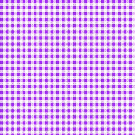 Dots and Stripes and More Brights PRINTED Mini Gingham 28895 V Purple White - QT Fabrics - Checks Checkered - Quilting Cotton Fabric