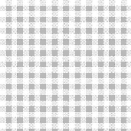 Dots and Stripes and More PRINTED Medium Gingham 28896 K Gray White - QT Fabrics - Check Checks Checkered - Quilting Cotton Fabric