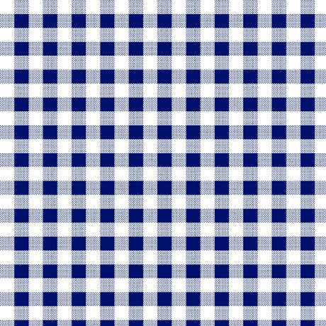 Dots and Stripes and More PRINTED Medium Gingham 28896 N Navy White - QT Fabrics - Check Checks Checkered - Quilting Cotton Fabric