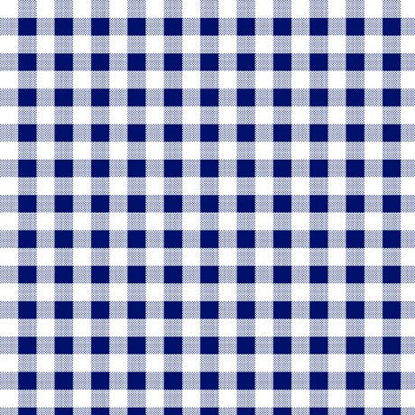 SALE Dots and Stripes and More PRINTED Medium Gingham 28896 N Navy White - QT Fabrics - Check Checks Checkered - Quilting Cotton Fabric