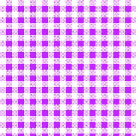 CLEARANCE Dots and Stripes and More Brights PRINTED Medium Gingham 28896 V Purple White - QT Fabrics - Checks - Quilting Cotton Fabric