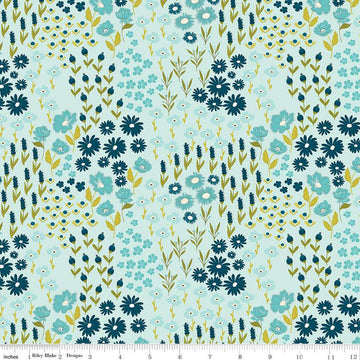 Feed My Soul Main Flower Garden C14551 Powder - Riley Blake Designs - Floral Flowers - Quilting Cotton Fabric
