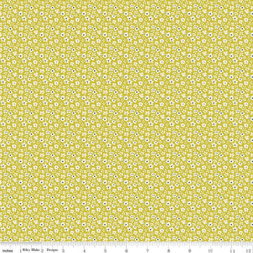 SALE Feed My Soul Daisies C14555 Pear - Riley Blake Designs - Floral Flowers - Quilting Cotton Fabric