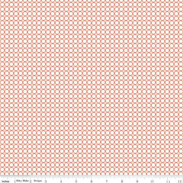 31" End of Bolt - SALE Feed My Soul Dots C14556 Pink - Riley Blake Designs - Geometric Checkered Grid with Circles - Quilting Cotton Fabric