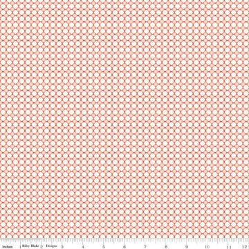 31" End of Bolt - SALE Feed My Soul Dots C14556 Pink - Riley Blake Designs - Geometric Checkered Grid with Circles - Quilting Cotton Fabric