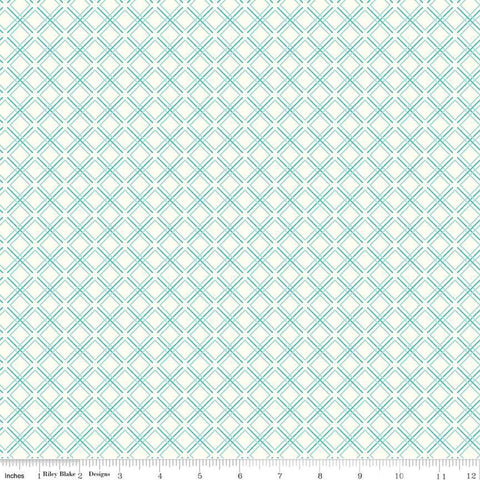 SALE Feed My Soul Geo C14557 Cream by Riley Blake Designs - Diagonal Plaid - Quilting Cotton Fabric