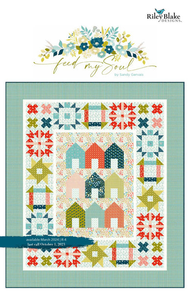 Feed My Soul Charm Pack 5" Stacker Bundle - Riley Blake Designs - 42 piece Precut Pre cut - Floral - Quilting Cotton Fabric