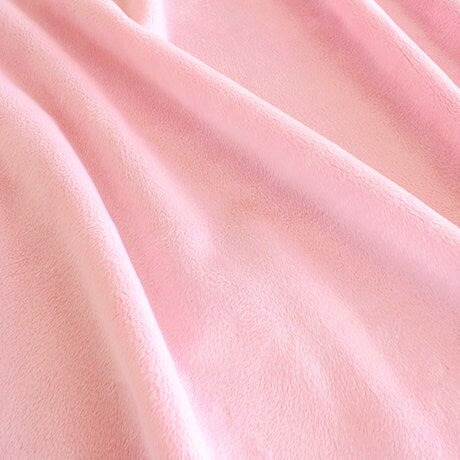 SALE Silky MINKY Solid Extra Wide Width 90" 7581 Blush Pink - QT Fabrics - Low Stretch Low Fluff - 100% Polyester