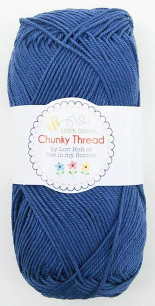 Lori Holt Chunky Thread STCT-8521 Denim - Riley Blake - 100% Cotton Sport Weight Yarn - 50 Grams - Approx 140 Yards or 128 Meters