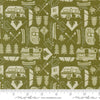 Fat Quarter End of Bolt - SALE The Great Outdoors Open Road 20884 Forest - Moda Fabrics - Tents Trees Boats Arrows - Quilting Cotton Fabric