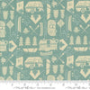 SALE The Great Outdoors Open Road 20884 Sky - Moda Fabrics - Tents Trailers Trees Boats Oars Fires Bows Arrows - Quilting Cotton Fabric