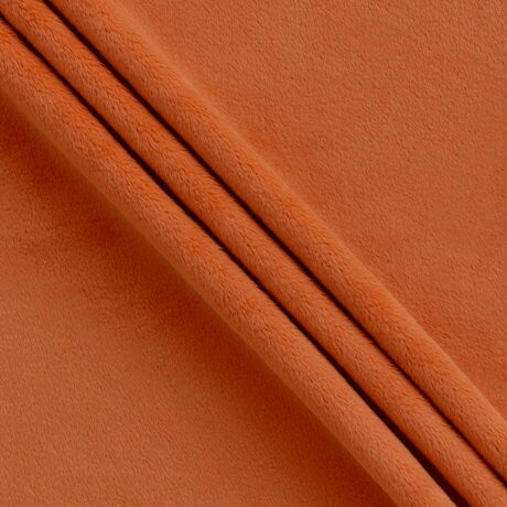 SALE Silky MINKY Solid 60" Wide Width 7580 Rust - QT Fabrics - Low Stretch Low Fluff - 100% Polyester