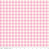 DEAL Barbie World Barbie PRINTED Gingham CD15024 Pink - Official Licensed Product - Doll Logo Pink/Cream - Quilting Cotton Fabric