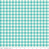 DEAL Barbie World Barbie PRINTED Gingham CD15024 Teal - Official Licensed Product - Official Licensed Product - Quilting Cotton Fabric