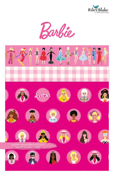 SALE Barbie World 2.5-Inch Rolie Polie Jelly Roll 40 pieces Riley Blake Designs - Precut Bundle - Quilting Cotton Fabric