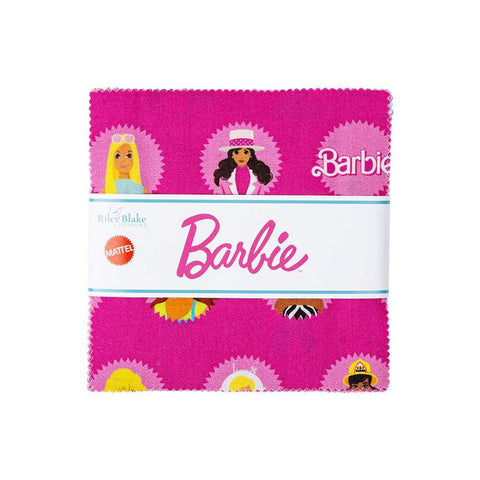 SALE Barbie World Charm Pack 5" Stacker Bundle - Riley Blake Designs - 42 piece Precut Pre cut - Quilting Cotton Fabric