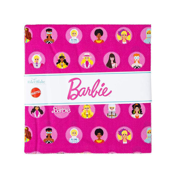 Barbie World Layer Cake 10" Stacker Bundle - Official Licensed Product - 42 piece Precut Pre cut - Quilting Cotton Fabric