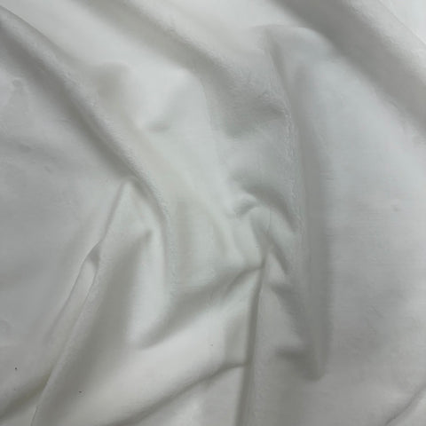 SALE Silky MINKY Solid Extra Wide Width 90" 7581 Off White - QT Fabrics - Low Stretch Low Fluff - 100% Polyester