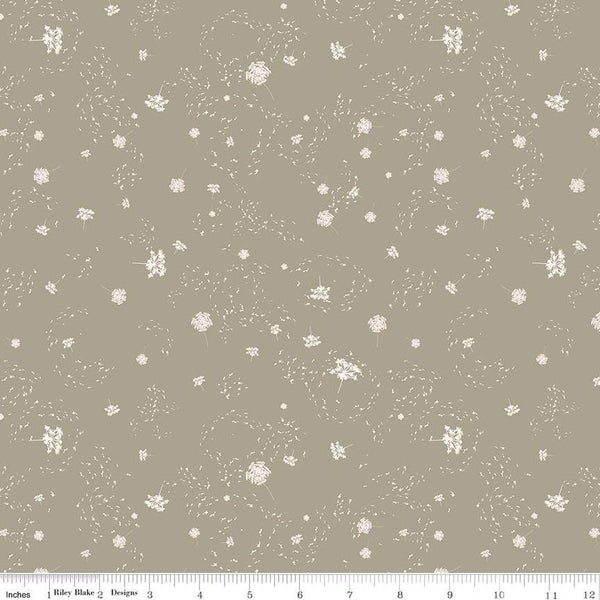 Dancing Daisies Dancing Dandelions C14545 Clay by Riley Blake Designs - Floral Flowers - Quilting Cotton Fabric