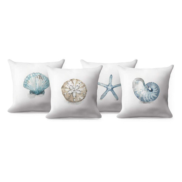 Blue Escape Coastal Home Decor Pillow Panel HD14516-PANEL by Riley Blake Designs - Sea Shells - Lightweight Canvas Cotton