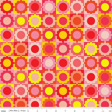 SALE Copacetic Flower Pie C14681 Strawberry - Riley Blake Designs - Floral Flowers - Quilting Cotton Fabric