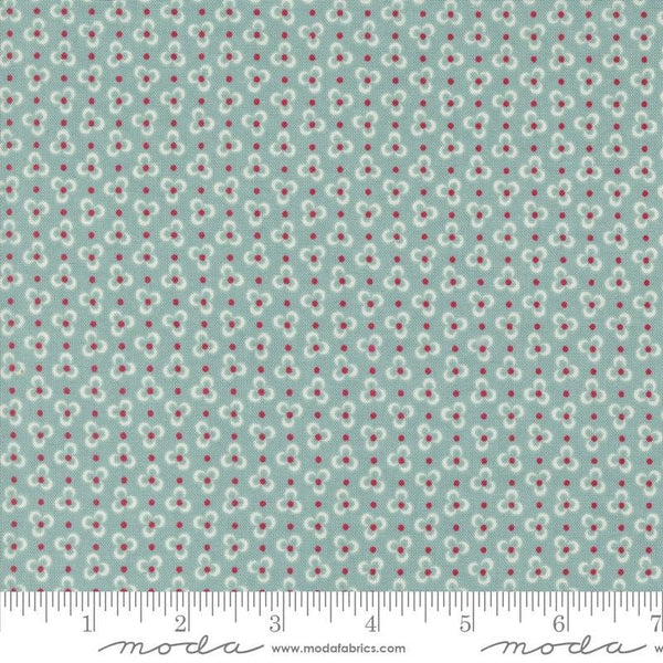 SALE My Summer House Petals 3044 Aqua  - Moda Fabrics - Floral Flowers - Quilting Cotton Fabric