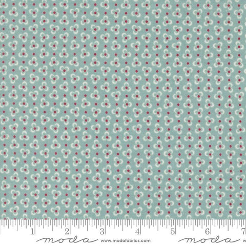 SALE My Summer House Petals 3044 Aqua  - Moda Fabrics - Floral Flowers - Quilting Cotton Fabric