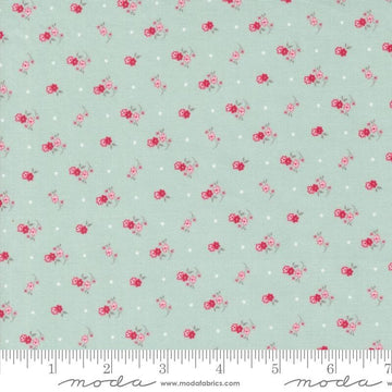 My Summer House Meadowsweet Ditsy 3045 Aqua  - Moda Fabrics - Floral Flowers - Quilting Cotton Fabric