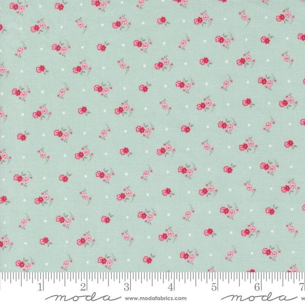 My Summer House Meadowsweet Ditsy 3045 Aqua  - Moda Fabrics - Floral Flowers - Quilting Cotton Fabric