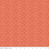 Fat Quarter End of Bolt - CLEARANCE Copacetic Starflower C14685 Persimmon - Riley Blake Designs -Tiny White Blossoms- Quilting Cotton Fabric