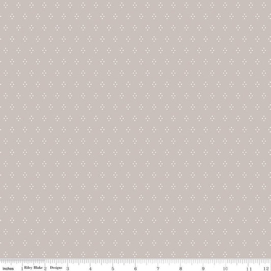 DEAL Albion Dots C14597 Ash - Riley Blake Designs - Clusters of Dots - Quilting Cotton Fabric