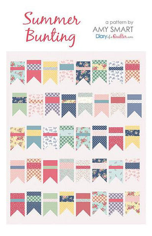 Summer Bunting Quilt PATTERN P123 by Amy Smart - Riley Blake Designs - INSTRUCTIONS Only - Piecing Beginner and Fat Quarter Friendly