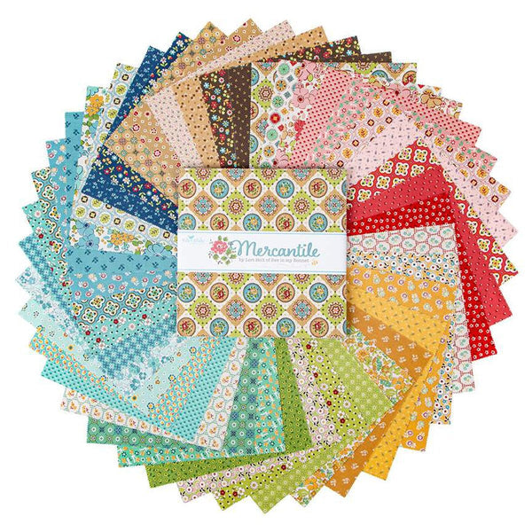 Mercantile Layer Cake 10" Stacker Bundle - Riley Blake Designs - 42 piece Precut Pre cut - Lori Holt - Quilting Cotton Fabric