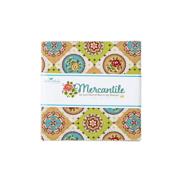 Mercantile Charm Pack 5" Stacker Bundle - Riley Blake Designs - 42 piece Precut Pre cut - Lori Holt - Quilting Cotton Fabric