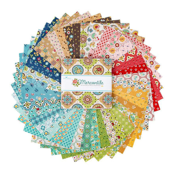 Mercantile Charm Pack 5" Stacker Bundle - Riley Blake Designs - 42 piece Precut Pre cut - Lori Holt - Quilting Cotton Fabric