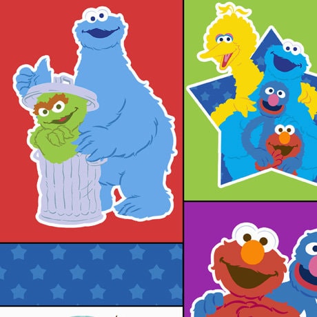 SALE Sesame Street Character Blocks 27910 - by QT Fabrics - Quilting Cotton Fabric