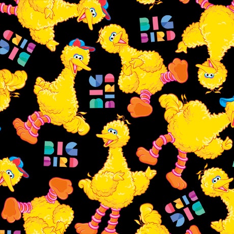 SALE Sesame Street Big Bird 28547-J - by QT Fabrics - Quilting Cotton Fabric