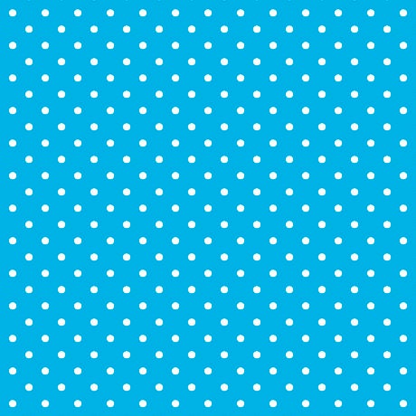 35" End of Bolt - SALE Dots and Stripes and More Brights Mini Dot 28891 Q Turquoise - QT Fabrics - Polka Dots Dotted - Quilting Cotton