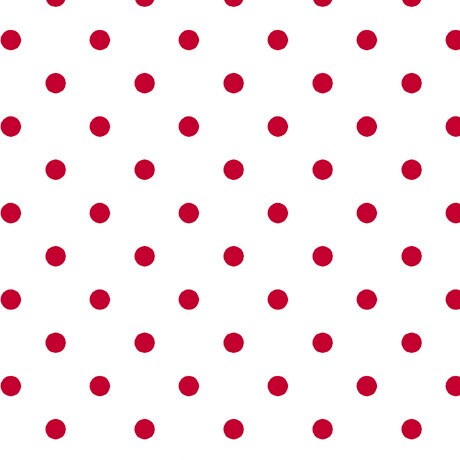 Dots and Stripes and More Small Dot 28892 ZR Red on White - QT Fabrics - Polka Dots Dotted - Quilting Cotton Fabric