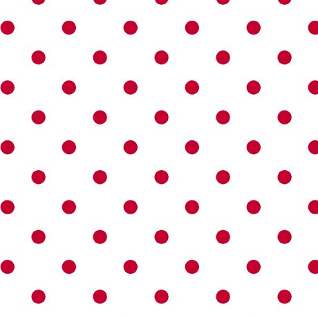 SALE Dots and Stripes and More Small Dot 28892 ZR Red on White - QT Fabrics - Polka Dots Dotted - Quilting Cotton Fabric