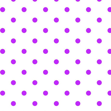 23" End of Bolt - SALE Dots and Stripes and More Brights Small Dot 28892 ZV Purple on White - QT Fabrics - Dotted - Quilting Cotton Fabric