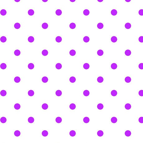 Fat Quarter End of Bolt - SALE Dots and Stripes and More Brights Small Dot 28892 ZV Purple on White - QT Fabrics - Quilting Cotton Fabric