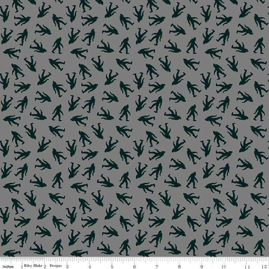 DEAL Legends of the National Parks Bigfoot Toss C15061 Gray - Riley Blake Designs - Quilting Cotton Fabric