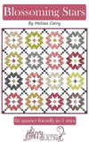 SALE Blossoming Stars Quilt PATTERN P125 - Melissa Corry - Riley Blake Designs - INSTRUCTIONS Only - Piecing Fat Quarter Friendly 5 Sizes