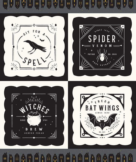 Sophisticated Halloween Pillow Panel P14626 - Riley Blake Designs - Quilting Cotton Fabric