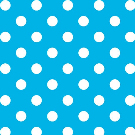 CLEARANCE Dots and Stripes and More Brights Medium Dot 28893 Q Turquoise - QT Fabrics - Polka Dots Dotted - Quilting Cotton Fabric