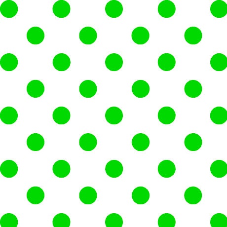 Fat Quarter End of Bolt - CLEARANCE Dots and Stripes and More Brights Medium Dot 28893 ZG Green on White - QT Fabrics Quilting Cotton Fabric